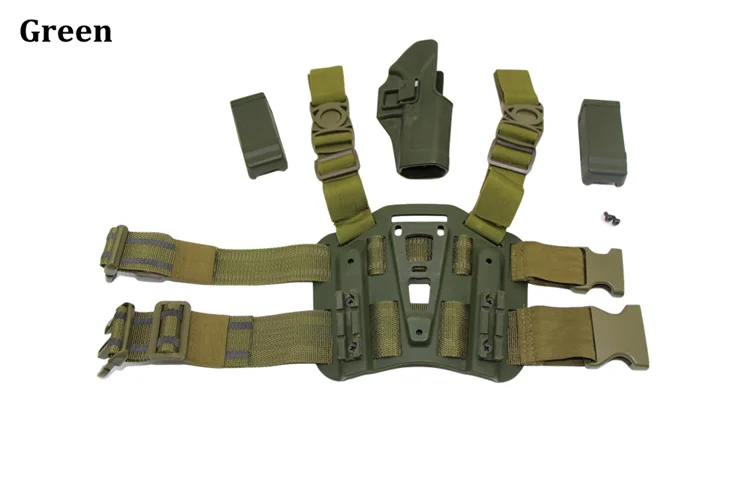 CQC Glock 17 ножная кобура тактическая CS игры на открытом воздухе Быстрый ничья кобура w/подсумок для Glock 17 19 22 23 31 32