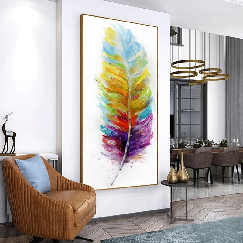 Большой размер ручной работы толстый нож абстрактная живопись маслом золото