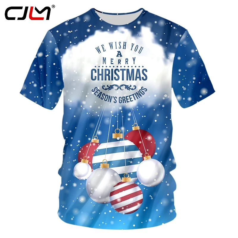 

CJLM Man New Cloud Bell O Neck Tshirt 3D Printed Men's Large Size Leisure Tee Shirt Funny Christmas T-shirt Suppliers