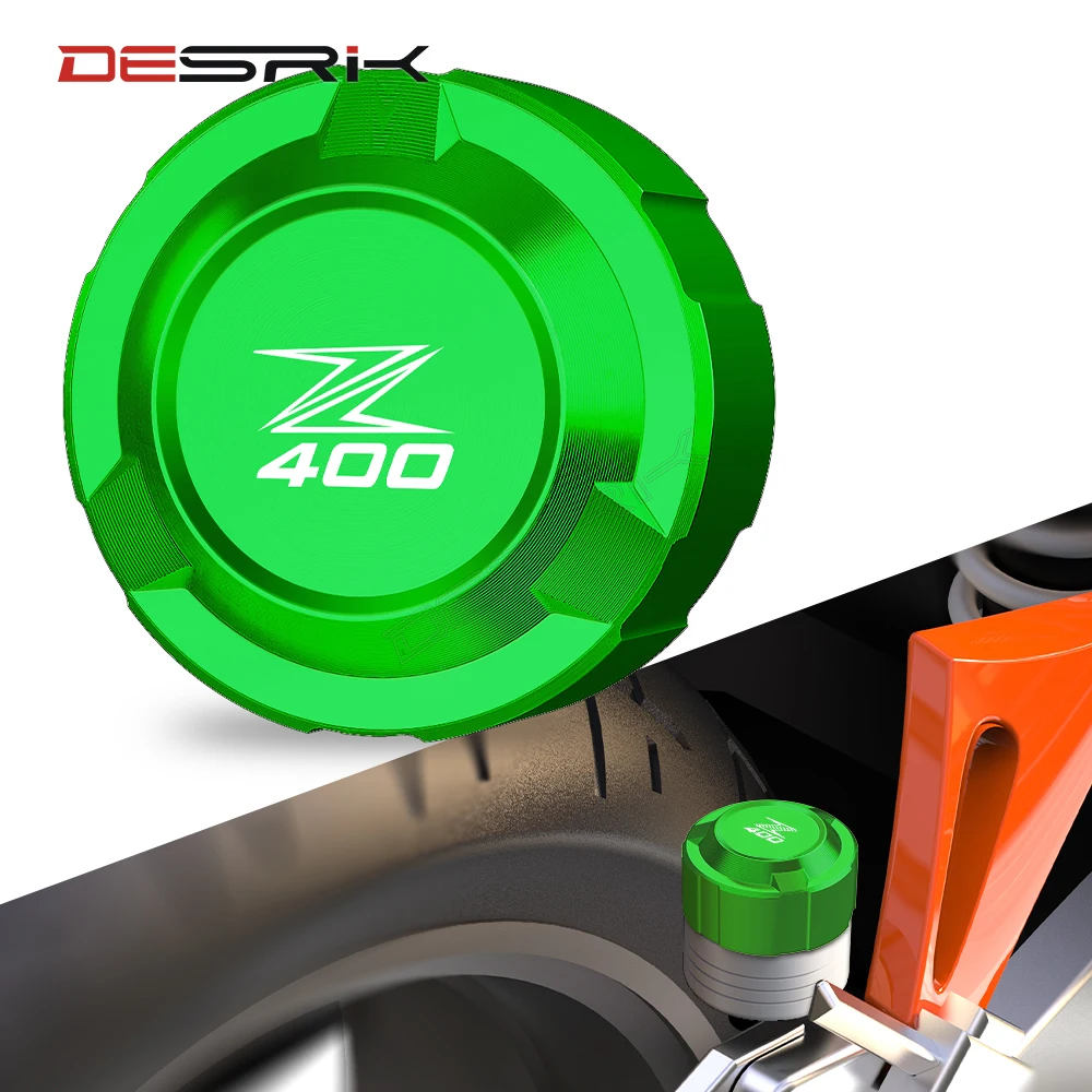 

Motorcycle CNC Aluminum Rear brake Fluid Cylinder Master Reservoir Cover Cap For Kawasaki Z400 Z 400 2017 2018 2019 2020 2021