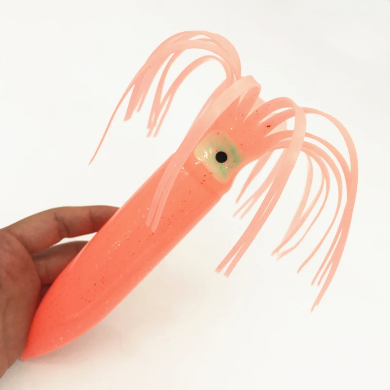 25 см/30 см рыболовные джиг осьминог приманки Светящиеся кальмары юбки мягкие