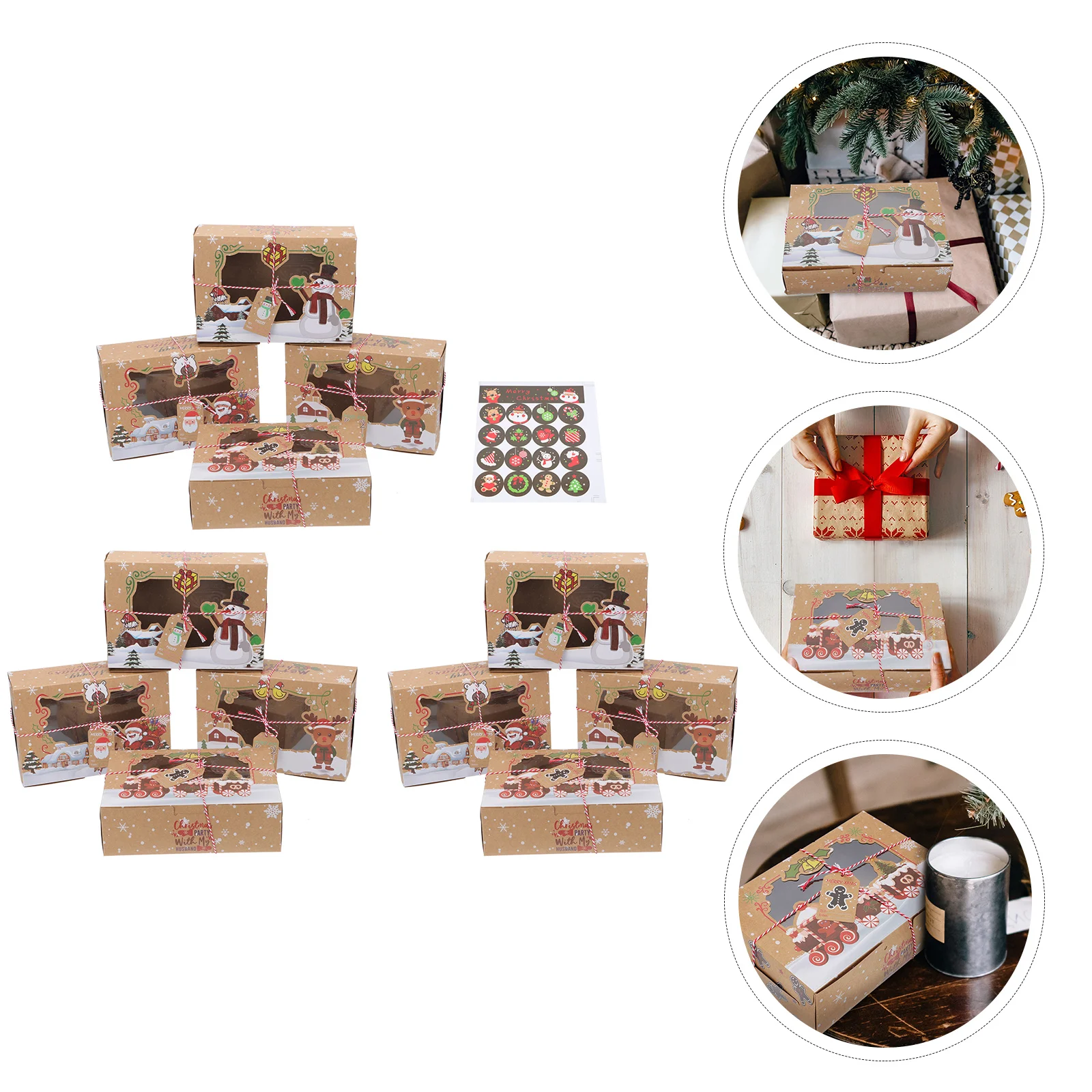 

12Pcs Adorable Candy Storage Boxes Festival Supplies Cookies Storage Boxes