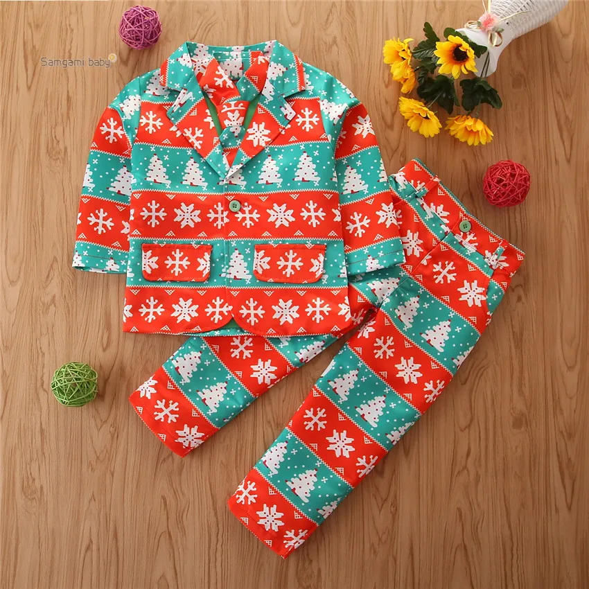 3 шт. вечерние комплект одежды для мальчиков Блейзер брюки и галстук |