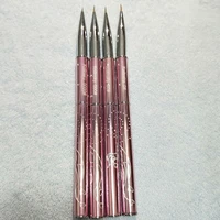 kolinsky french stripe nail art liner sable set 3d tips manicure ultra thin line drawing pen uv gel brushes painting tools 4pcs