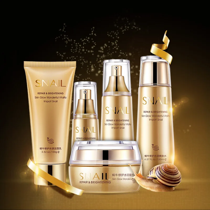 

2021 BIOAQUA snail water moistening five piece combination of refreshing oil control moisturizing skin cream
