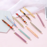 bangs hair jewelry bobby pin high quality two tone resin acrylic hairpins acetate all match clips hair accessories for girls