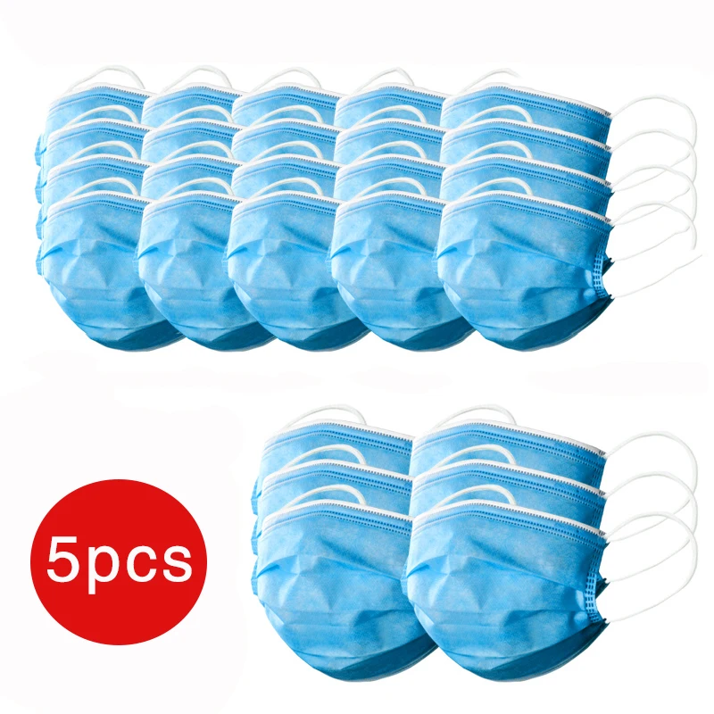 5 шт 2020 одноразовая маска для рта анти смога сильная Защитная Пылезащитная