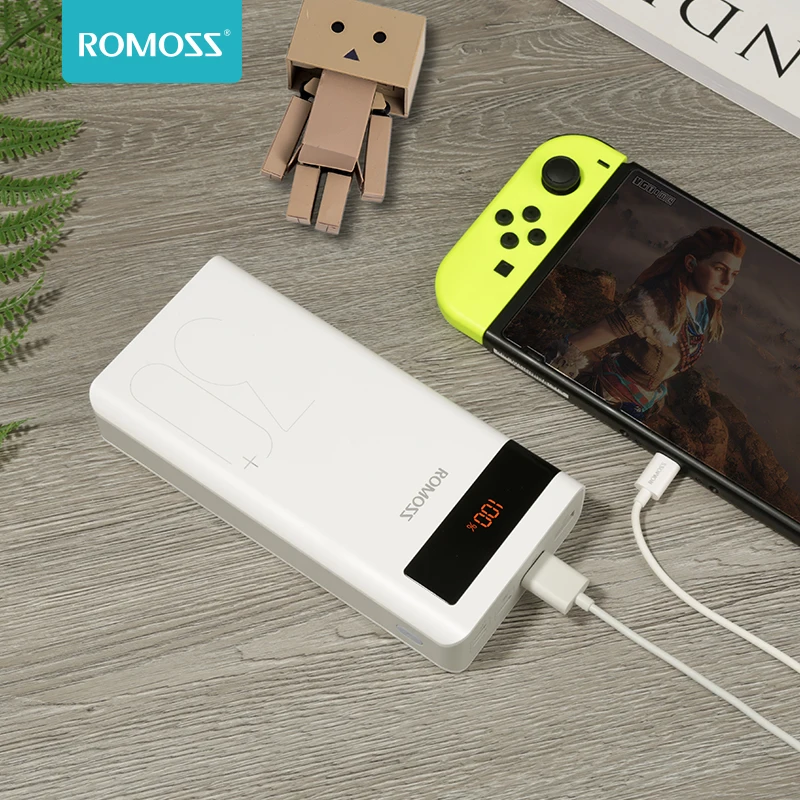 Внешний аккумулятор ROMOSS Sense 8P + портативное зарядное устройство 30000 мАч PD Quick Charge 3 0