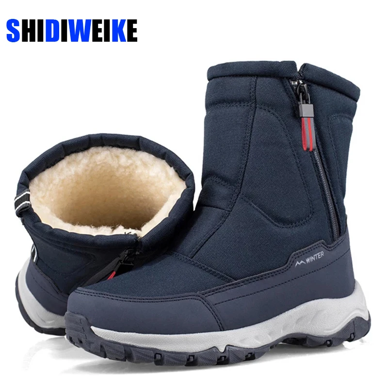 2021 г. Зимние новые толстые зимние сапоги для пар бархатные теплые уличные