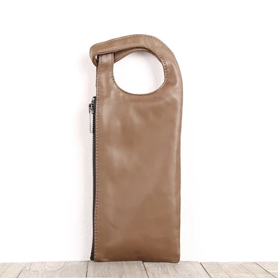 Brown Новинка, клатч, кошельки из натуральной кожи, унисекс, кошелек для телефона, топ-конец,, Воловья кожа, на молнии, длинные кошельки для путешествий, для влюбленных, ручная сумка, кошелек для монет - Цвет: Brown