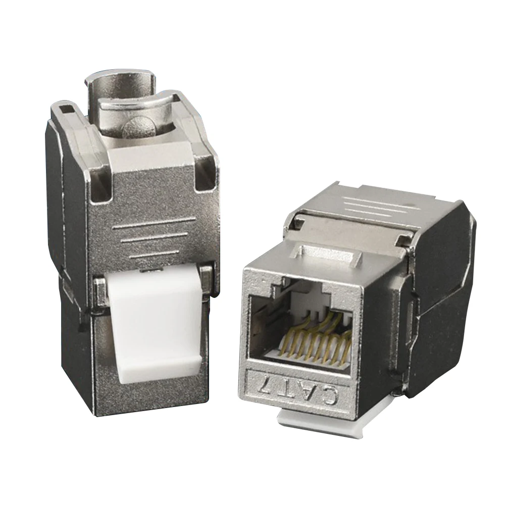 1 шт. RJ45 Cat7 Разъем 10 Гб сетевой Экранированный FTP цинковый сплав модуль Keystone Jack