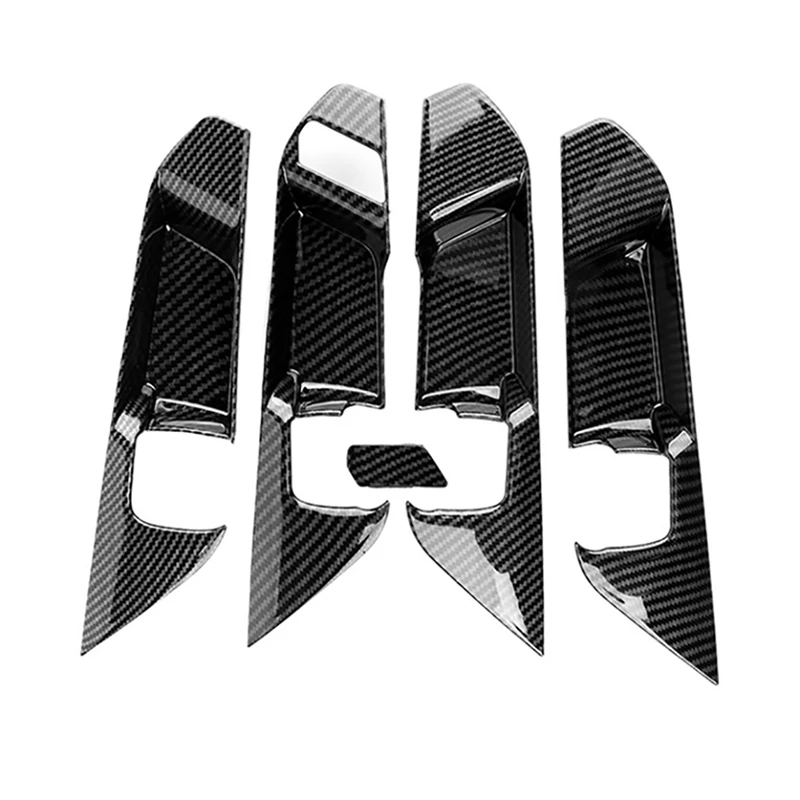 

For Toyota RAV4 2019 2020 2021 Car Inner Door Handle Bowl Cover Trim Stickers Decoration Accessories Carbon Fiber ABS