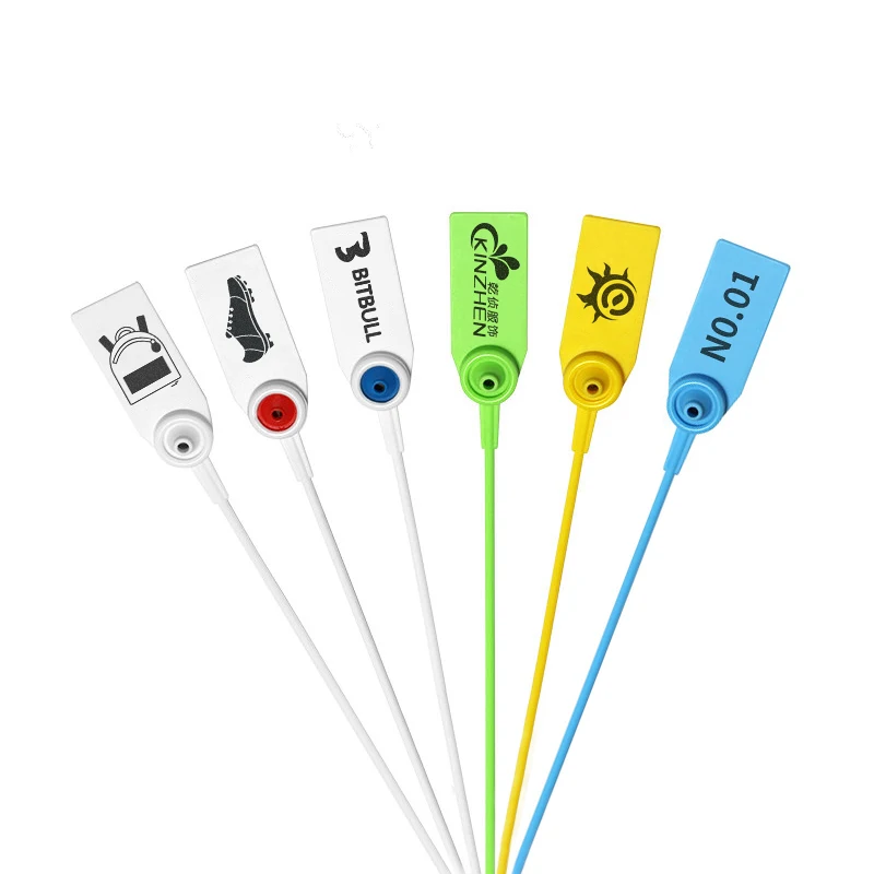 

100 Custom Garment Plastic Security Tag Shoe Clothing Bag Brand Logo QR Bar Code Hang Labels Tags Seals Zip Ties 300mm/11.8"