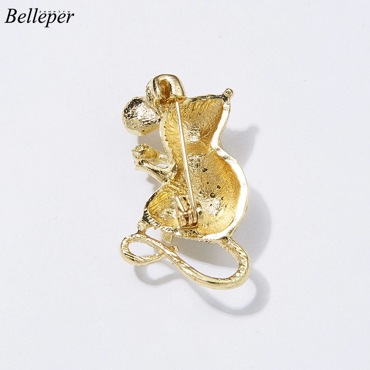 Брошь с мышью и стразами в ретро-стиле, украшение для одежды, украшение для волос, модные ювелирные изделия в стиле китайского года, подарки.