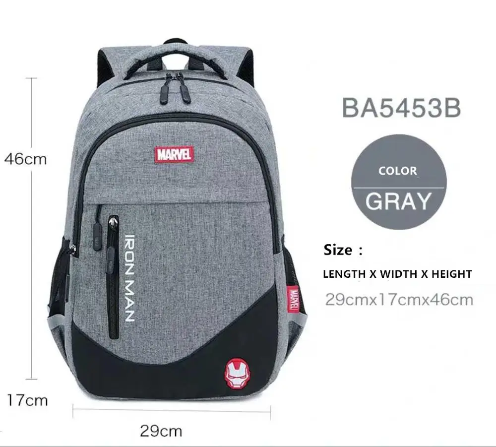 Disney School Bags For Boys Spider Man Primary Middle Student Shoulder Orthopedic Backpack Large Capacity Grade 2-6 Mochilars