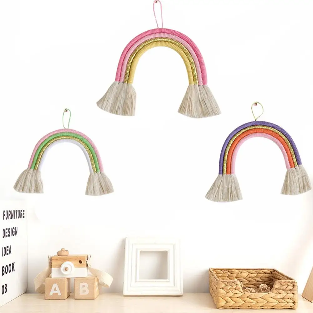 Креативная ручная работа радуга кисточка подвесное украшение на стену для