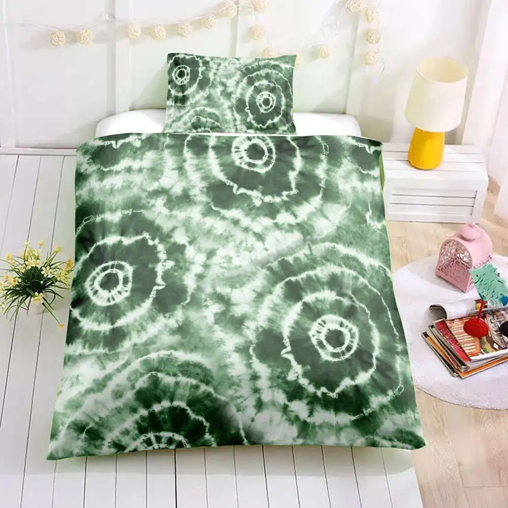 Thumbedding Tie-Dye Bedding Set Creative High End Colorful 3D Duvet Cover King Queen Twin Full Single Double Comfortable Bed | Дом и сад