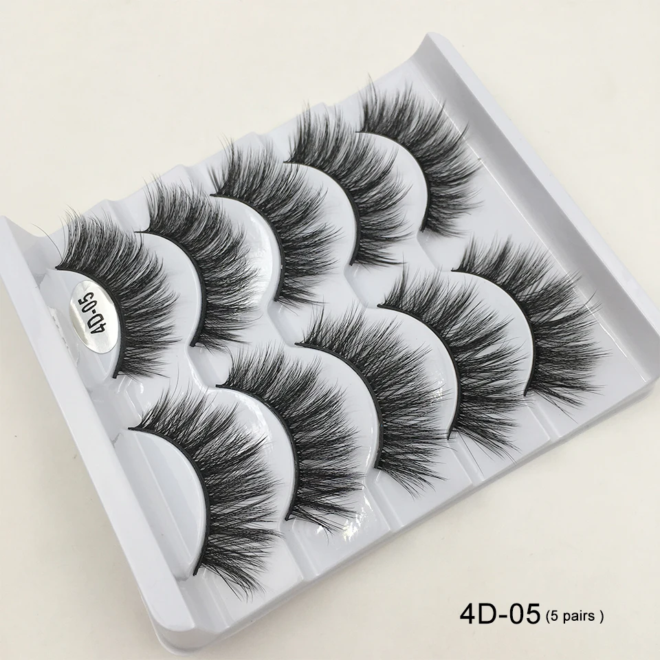 5 пар 3D Искусственные норковые волосы мягкие Накладные ресницы искусственные