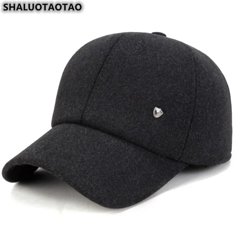 Мужская шапка SHALUOTAOTAO зимняя теплая бейсбольная кепка с защитными ушами