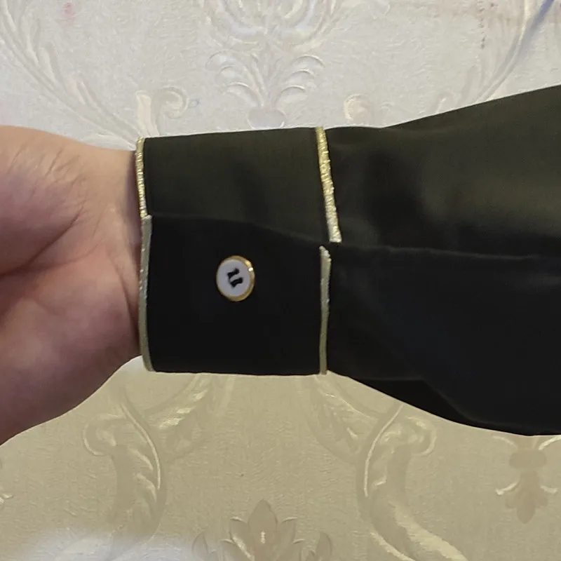 

Arab Middle East Indonesia new autumn and winter Muslim men's suit worship service black two-piece Dubai Pakistan service Malay