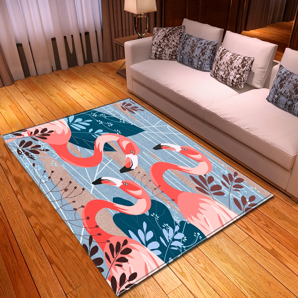 Мультяшный фламинго ковер для гостиной домашний декоративный детский игровой