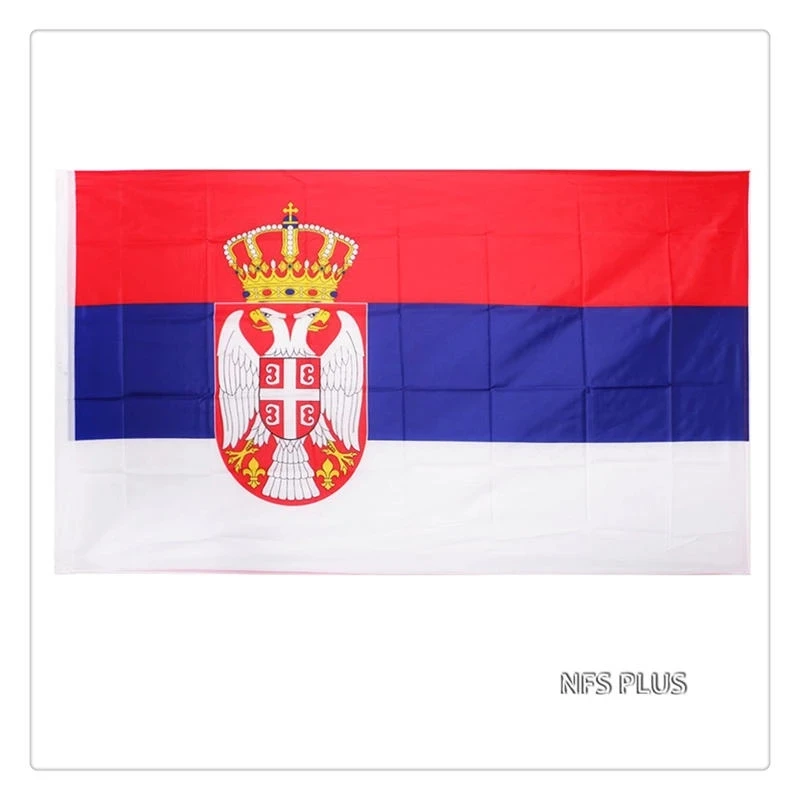 Флаг сербии 90x150 см полиэстер напечатанный Национальный флаг Республики Сербия