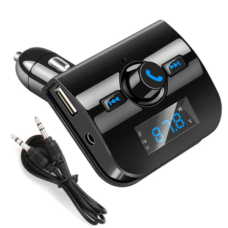 Автомобильный fm трансмиттер плеер с поддержкой USB TF MP3 LCD Bluetooth FM