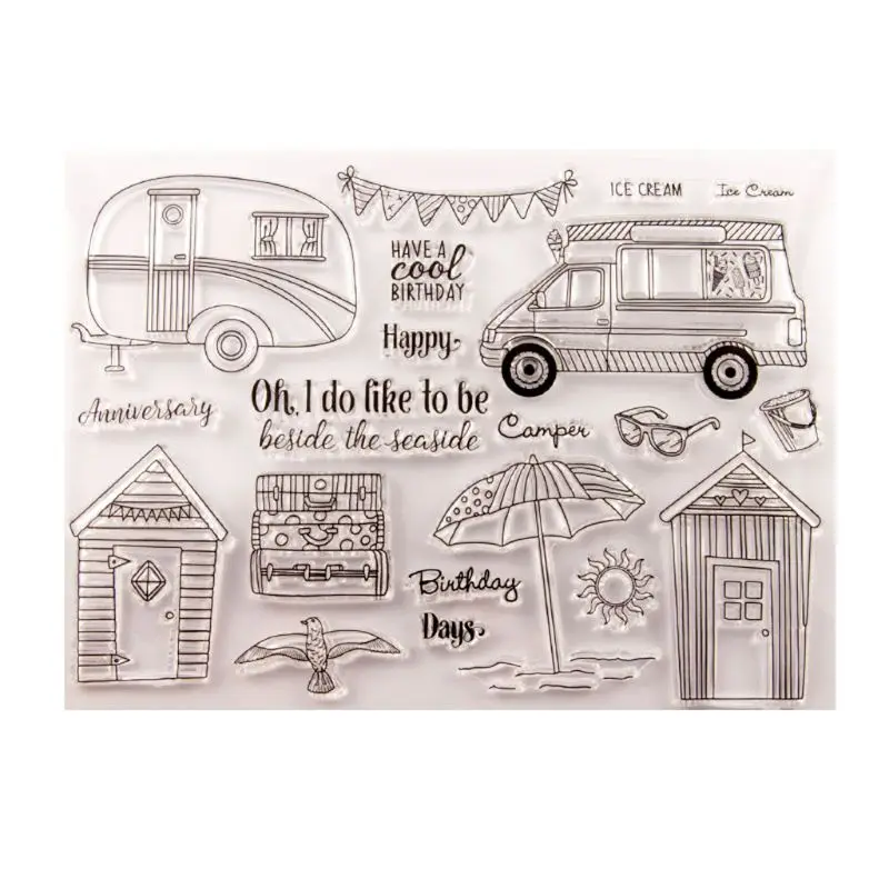 

House Car Silicone Clear Seal Stamp DIY Scrapbooking Embossing Photo Album Decorative Paper Card Craft Art Handmade Gift D7WE