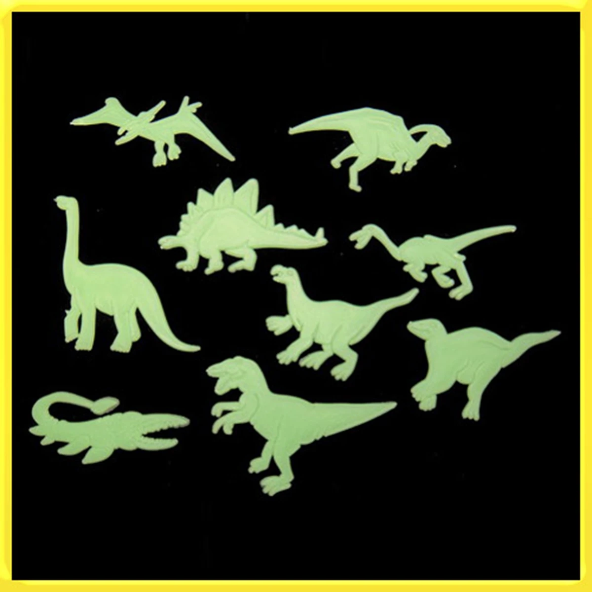 9 шт светится в темноте динозавры игрушки наклейки Наклейка на потолок для