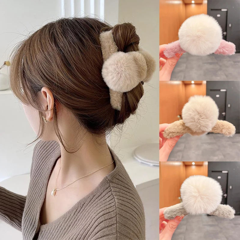 

Ruoshui женские заколки для волос с помпоном большого размера женские заколки для волос заколки зимние аксессуары для волос шпилька головной у...