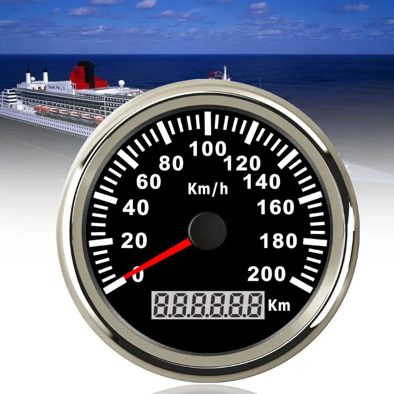 GPS измеритель скорости мотоцикла цифровой водонепроницаемый 85 мм 200 км/ч для авто