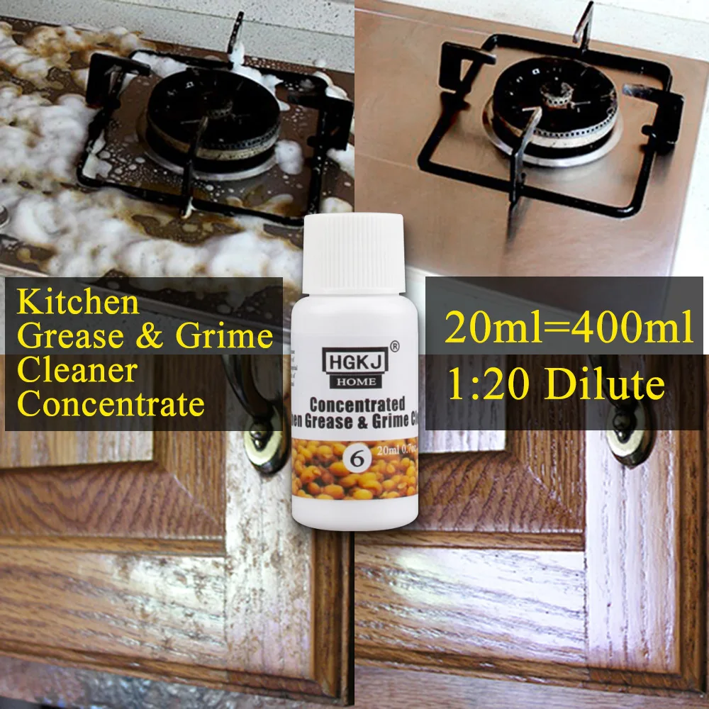 Kitchen Grease Cleaner HGKJ H6 Concentrate Liquid Cleaning Grime Household Stains Detergent Multi-functional Remove Oil Tools