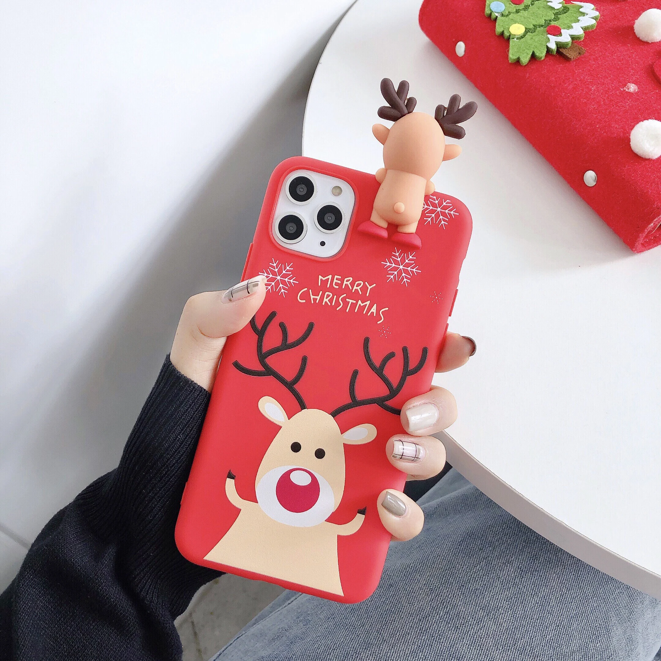 Новогоднее; рождественское 3D чехол для телефона для iphone11 pro max 6s 6 7 8 Plus X XS XR для huawei P20 P30 mate20 Honor20 мягкая крышка IMD