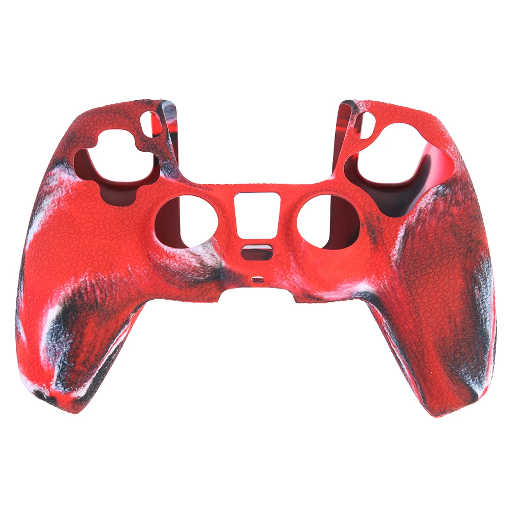 

Leather Texture Camo Silicone Protection Case for PS5 Controller Electronic Machine Accessories for DualSense