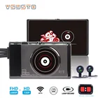 VSYSTO 1080p Wi-Fi мотоцикл тире камера FHD разрешением переднего и заднего вида ночное видение мотор DVR Водонепроницаемая камера