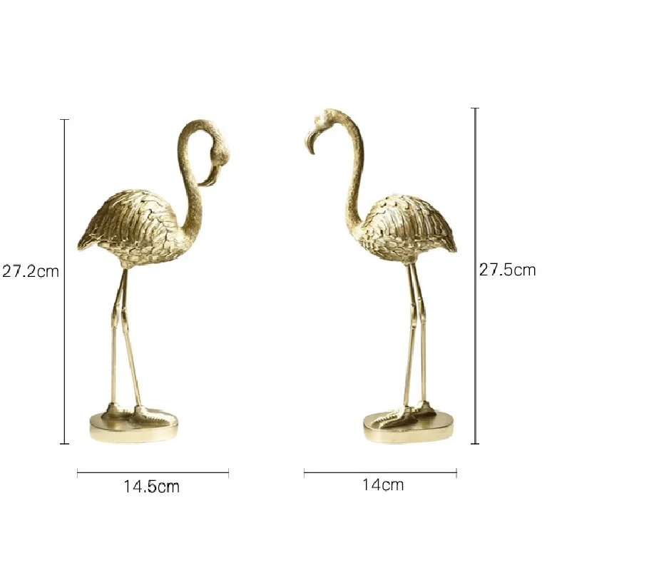 

Nordic Light Luxury Golden Flamingo Window Home Decoration Resin Decoration Crafts TV Cabinet Personality Creative Decorations