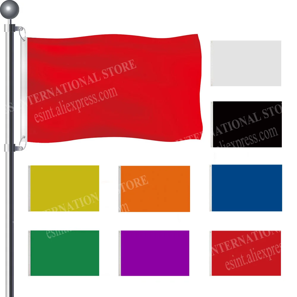 

White Flag Solid Color Banner Blank Black Orange Yellow Blue Purp Flag 90 x 150cm 3 x 5ft Custom Banner Metal Holes Grommets