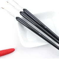 h8wa pack of 3 reusable striping nail art brushes for long lines details fine designs professional striper brushes sets