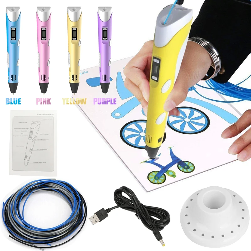 Ручка для 3d печати TIPTOP маркеры рисования с USB пла нить детей подарки