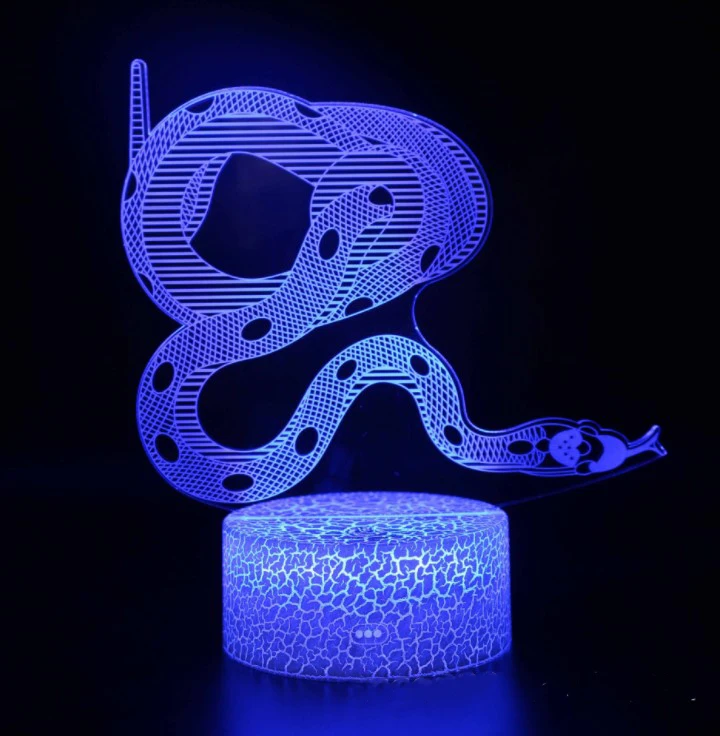 12 зодиакальные животные 3D лампа светодиодный ночник 7 цветов Изменение сенсорного настроения лампа Рождественский подарок Прямая