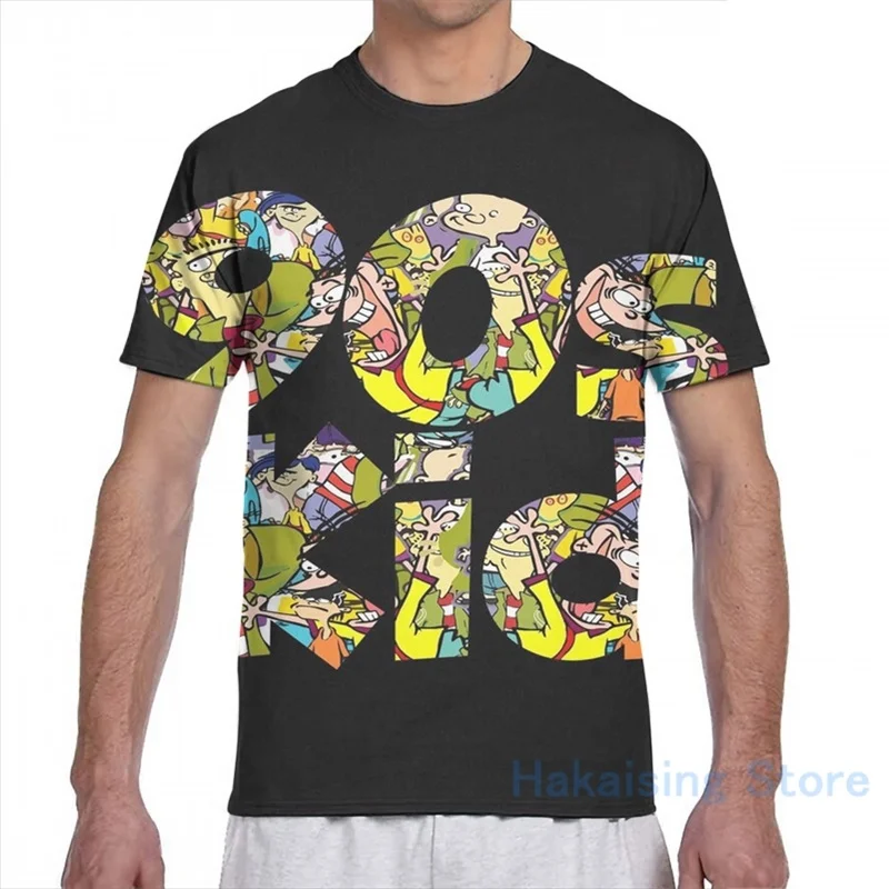 90s для детей Ed ЭДД и Эдди Мужская футболка женщин со сплошным принтом Модная