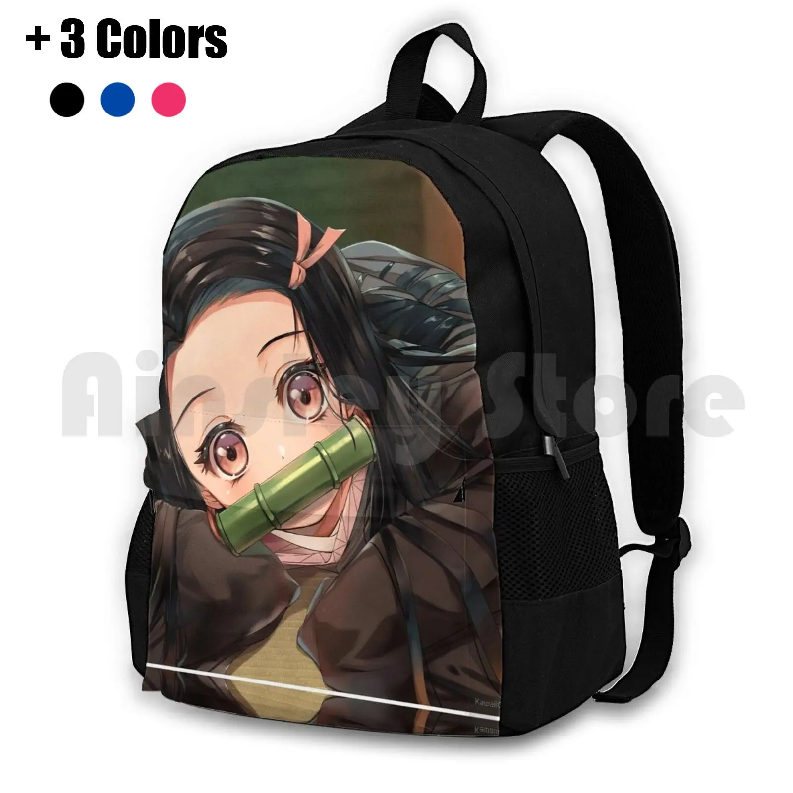 

Kimetsu No Yaiba Nezuko Kamado. Холщовый Рюкзак для пеших прогулок Nezuko Demon Nezuko Kamado