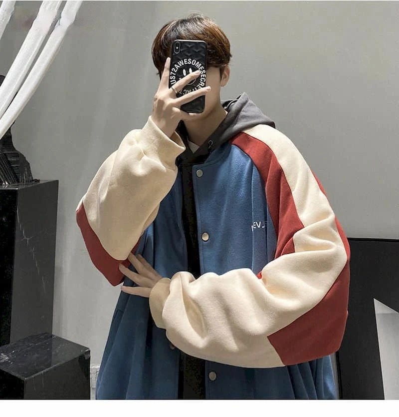 

Baseball uniform men's winter thick casual jacket Korean style trendy handsome jacket ins Hong Kong style plus fleece top cool