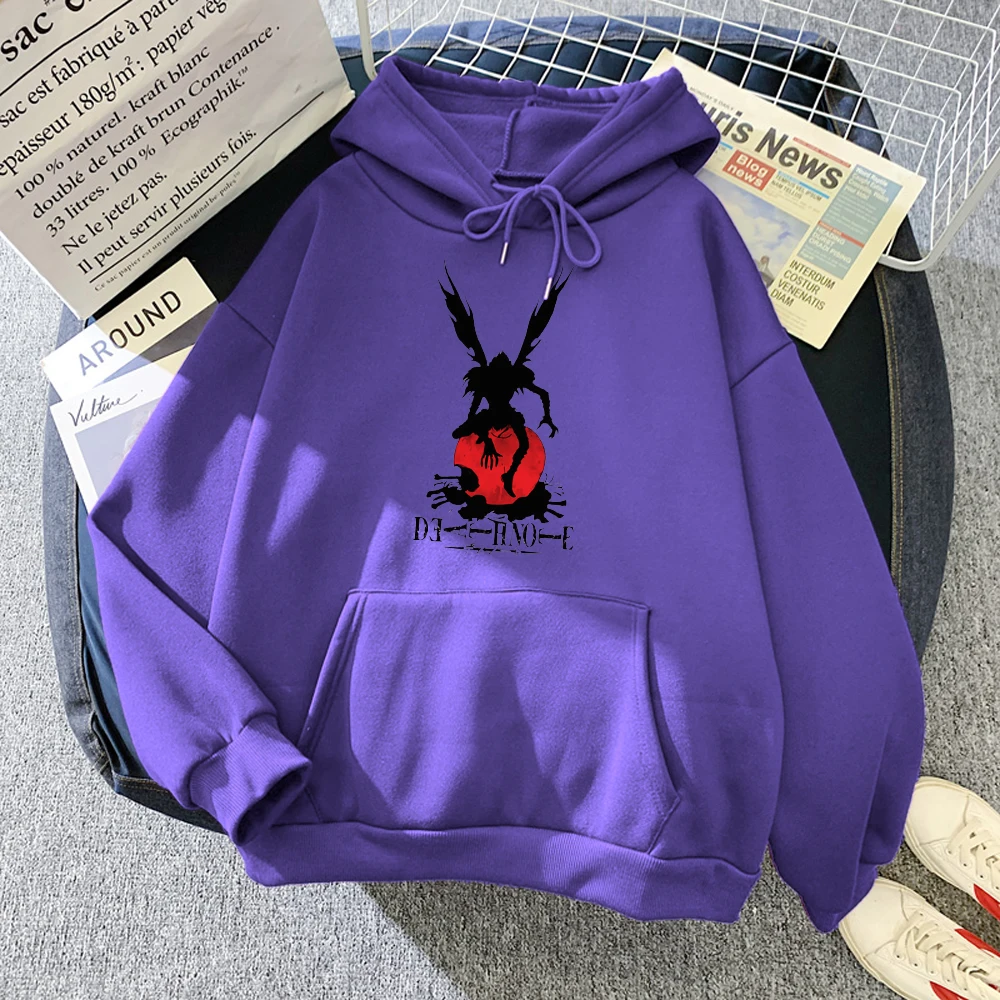 

Hot Sale Ryuk Shinigami Death Note Prints Mens Hooded Fleece Vogue Tracksuit Loose Vintage Hoodie Large Size Men'S Sweatshirt
