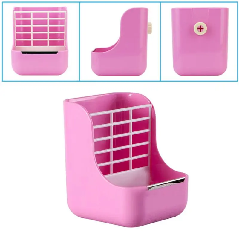 Two-in-one Grass Rack Rabbit Food Pot Fixed Bowl Shelf Chinchillas Feeder Box Small Pet Supplies 090C for bird feeders | Дом и сад