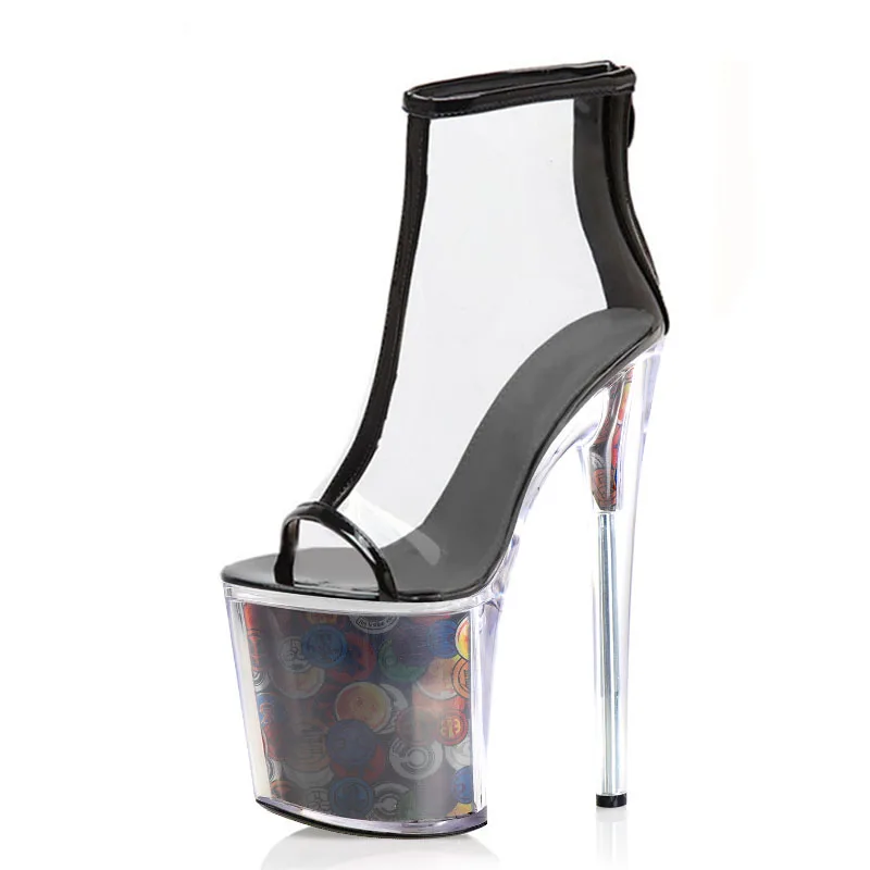 

Женские короткие ботинки на платформе 20 см, Фетиш-обувь для стриптиза, на высоком каблуке, обувь для вечевечерние, для танцев на шесте, под платье, модная дамская обувь