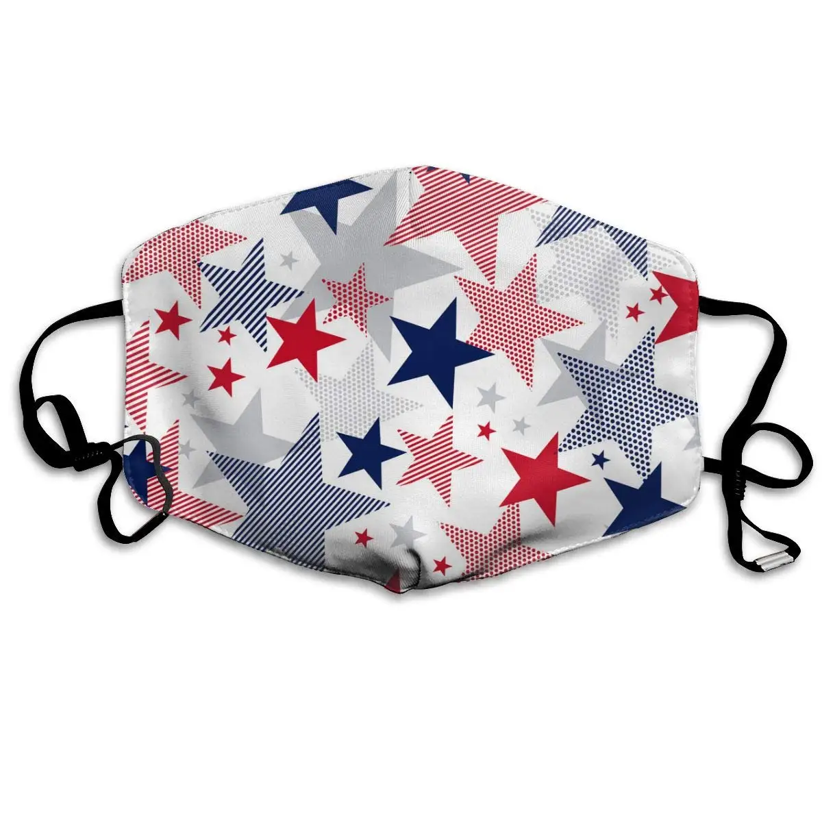 Маска для лица с половиной рта США национальная звездно-полосатая, многоразовая, стиральная, противопылевая для детей, подростков, мужчин и женщин.