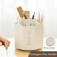 multifunction 360 degree rotating pen holder creative large capacity desktop storage box pencil organizer school stationery