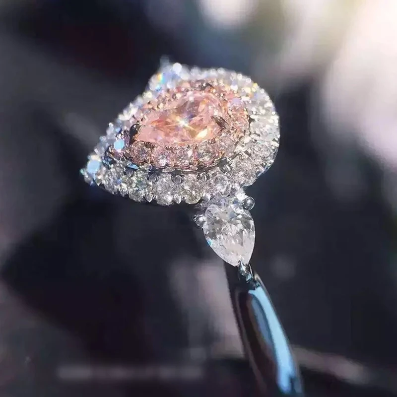 Кольцо из серебра 925 пробы с искусственными бриллиантами 0 8 карата|Кольца для