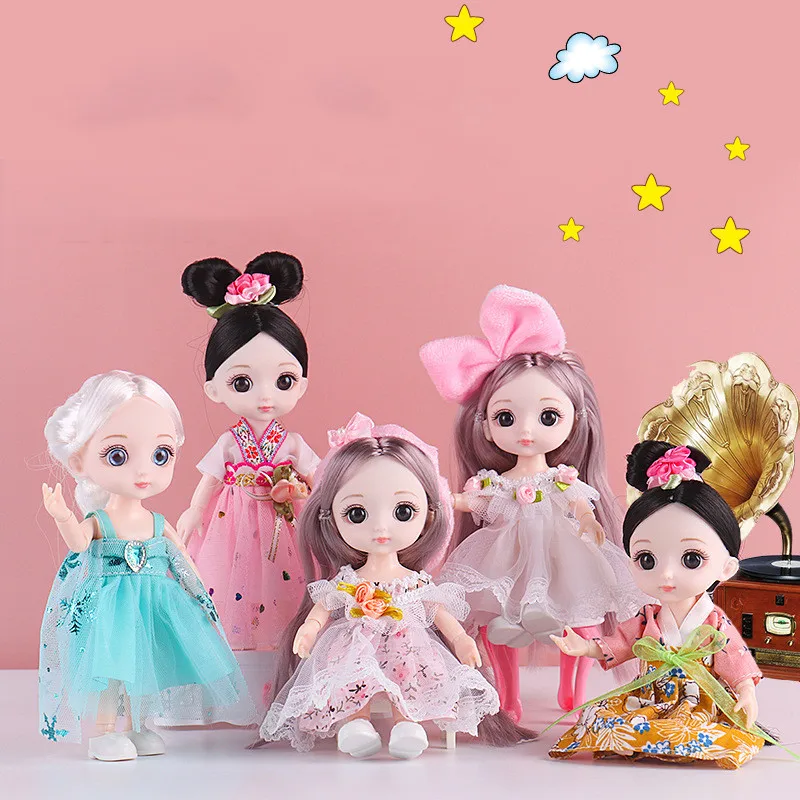 

1/6 BJD DOlls 16 Cm Fashion Beautiful Dress up BJD Dolls DIY 13 Joint Movable Makeup Dress up BJD Dolls Toys For Girls Gifts